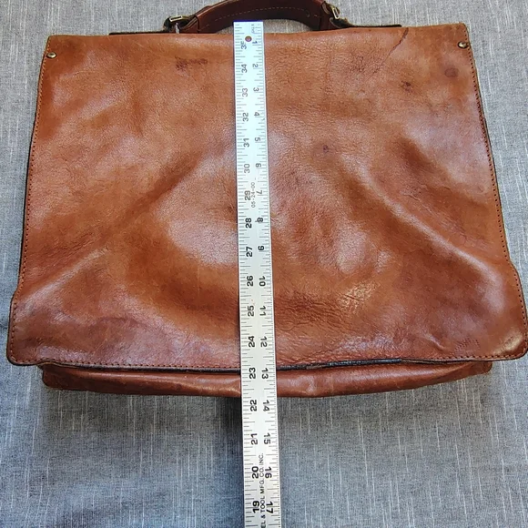 VINTAGE Mulberry Briefcase Leather Portfolio Travel Bag Messenger AUTHENTIC - Picture 10 of 15